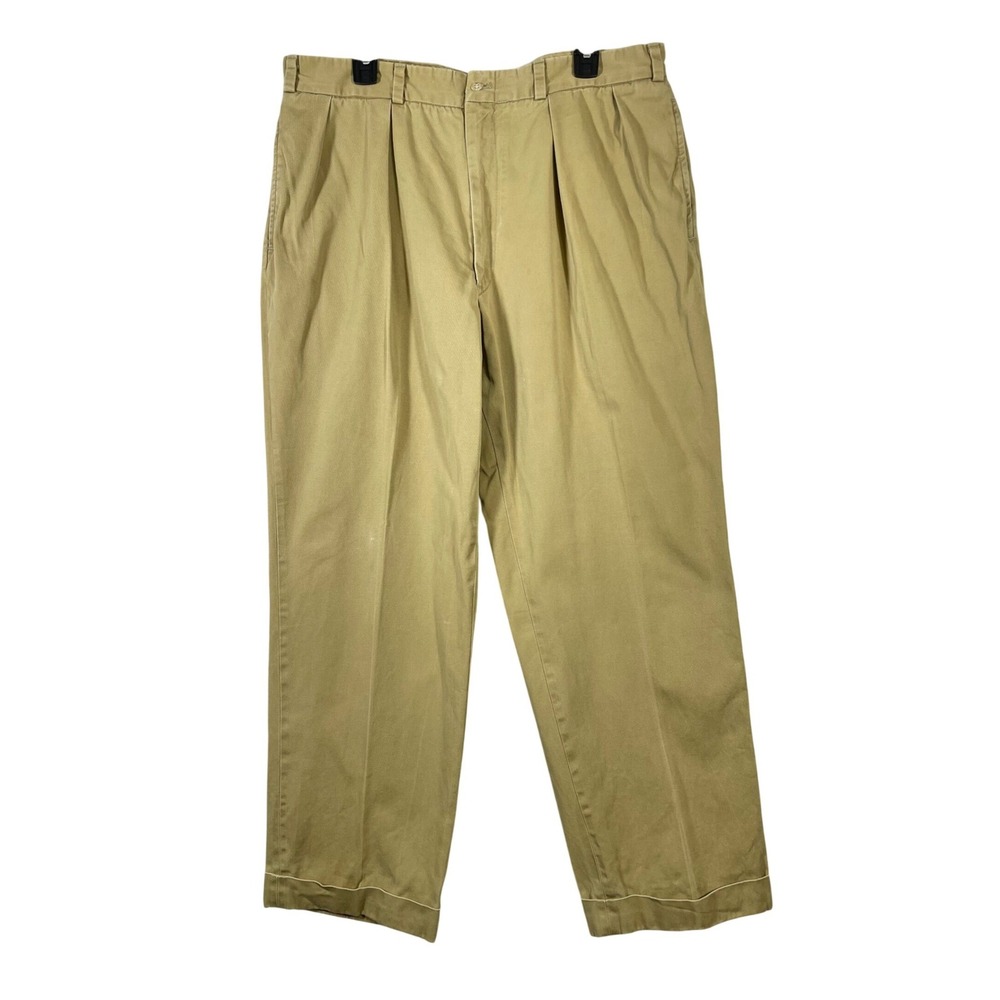 Bills Khakis Briggs Providence Men's Khaki Pleated Cotton‎ Pants Size 38